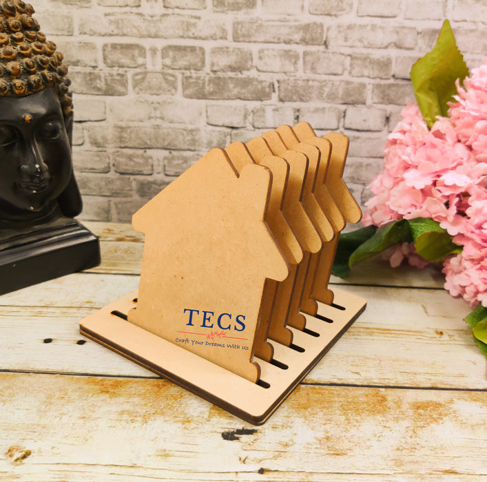 Hut Coasters With Stand