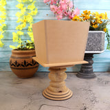 Slanted Square Table Pedestal Planter Small