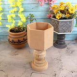 Hexagonal Table Pedestal Planter Small