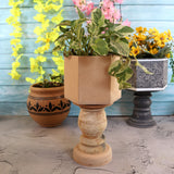 Hexagonal Table Pedestal Planter Small