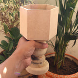 Hexagonal Table Pedestal Planter Small