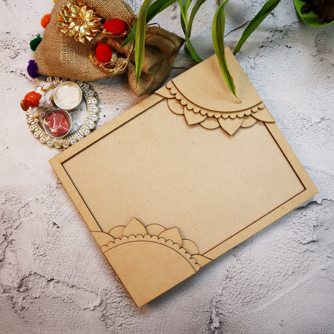 Rectangle layered Corners Pooja Thali Platter