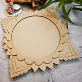Square Floral Premark Pooja Thali Platter