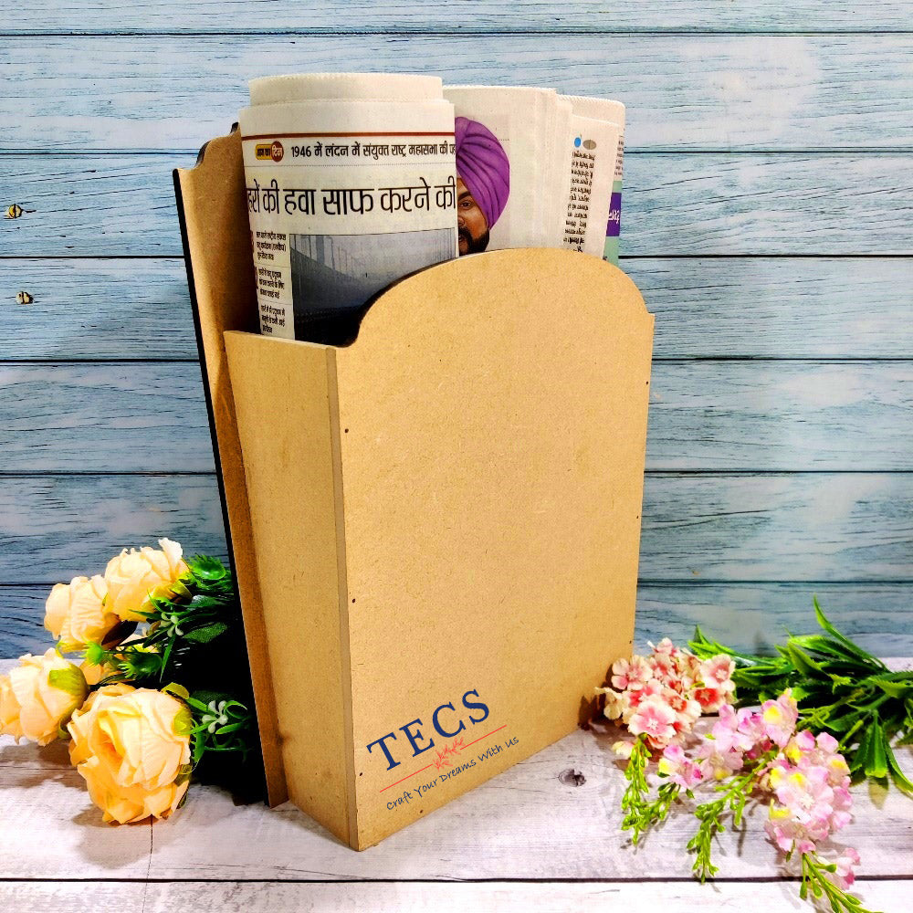 Slanted Wall Newspaper and Magazine Holder