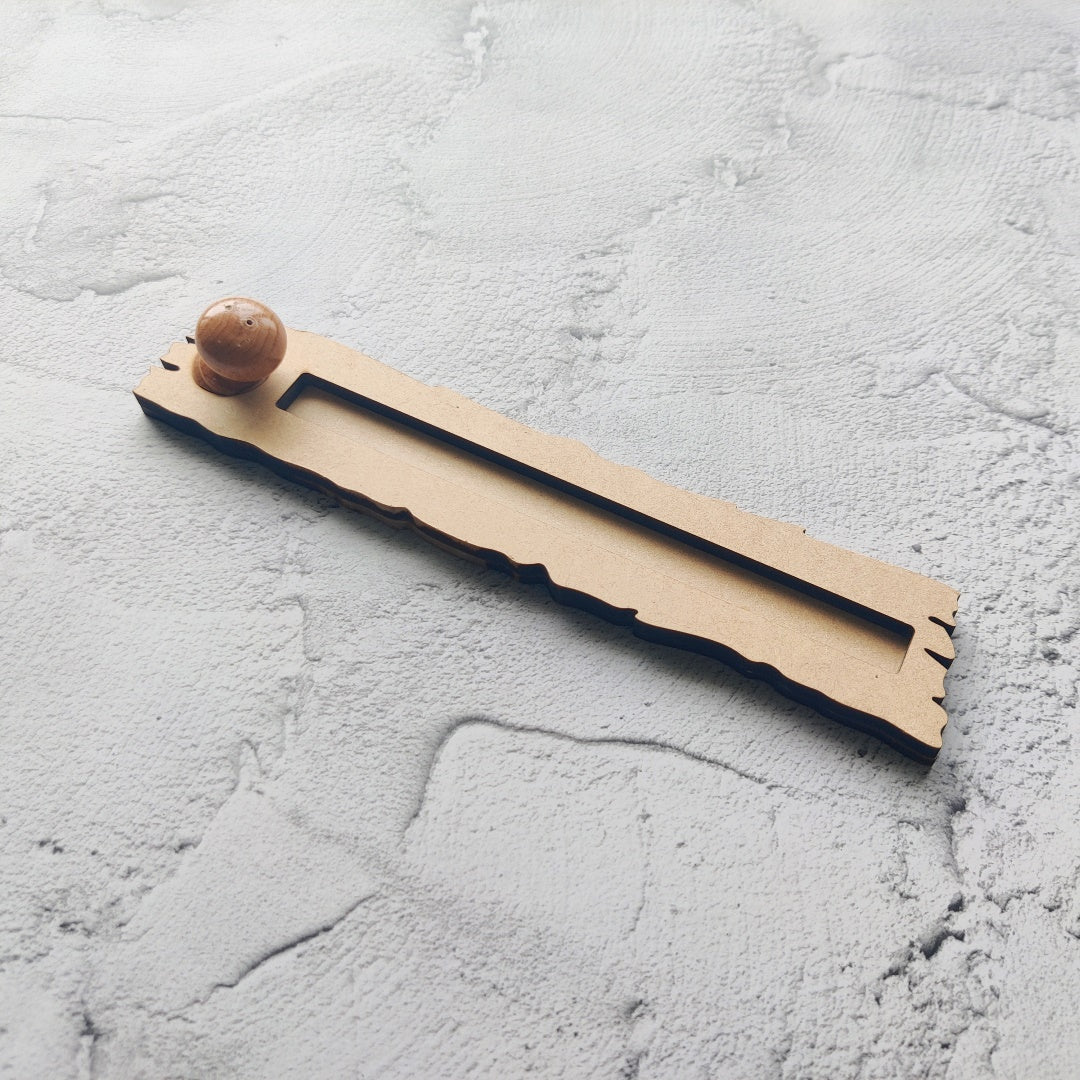 Wooden Block Incense Stick Holder