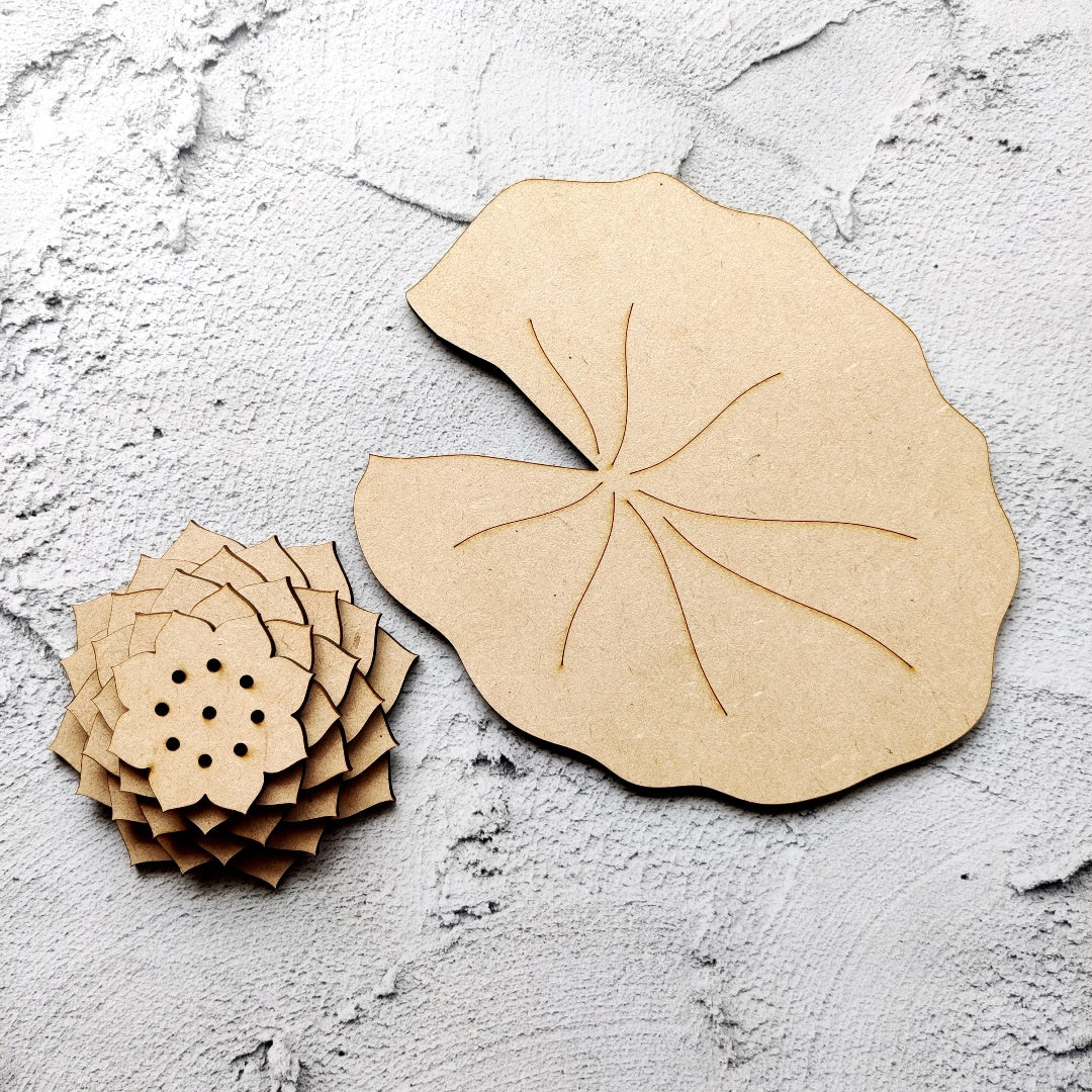 Lotus Leaf with Flower Incense Holder
