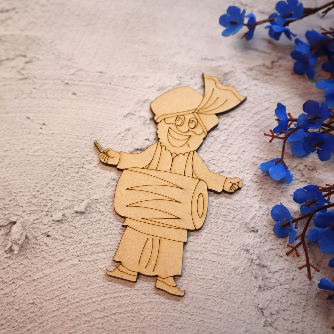 Punjabi Dholiya Fridge Magnet Cut Out