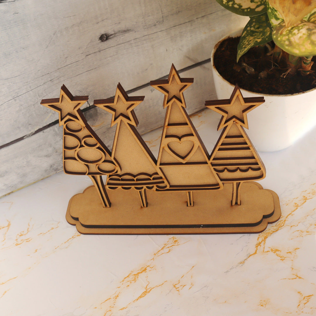 Xmas Tree Cluster Table Decor