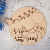 Santa on Sledge in Sky Wall Decor