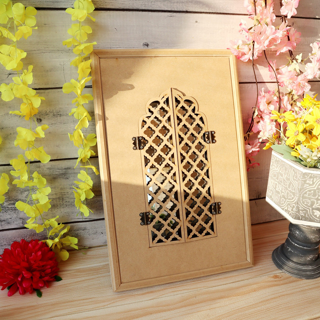 Jharokha Mirror With Jali Doors Jalsa