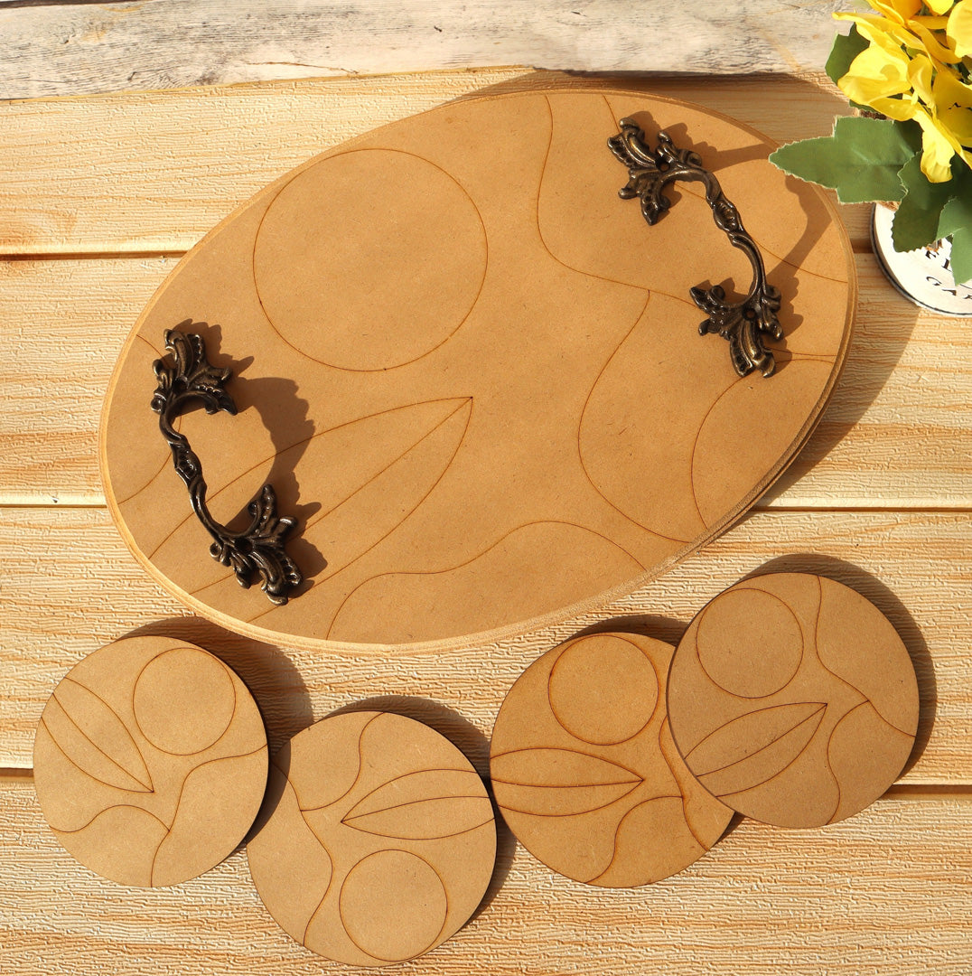 Premark Minimal Boho Art Oval Tray