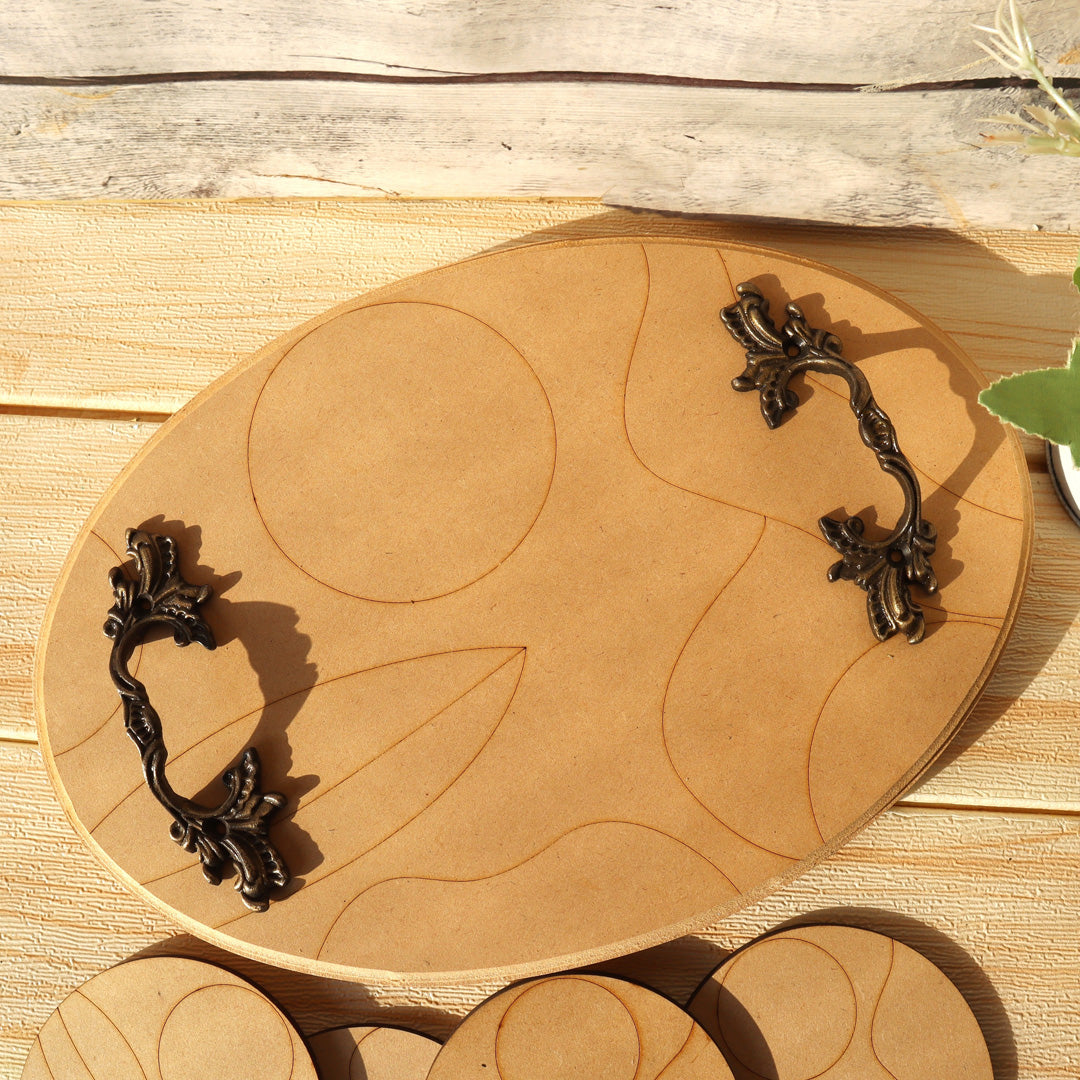 Premark Minimal Boho Art Oval Tray