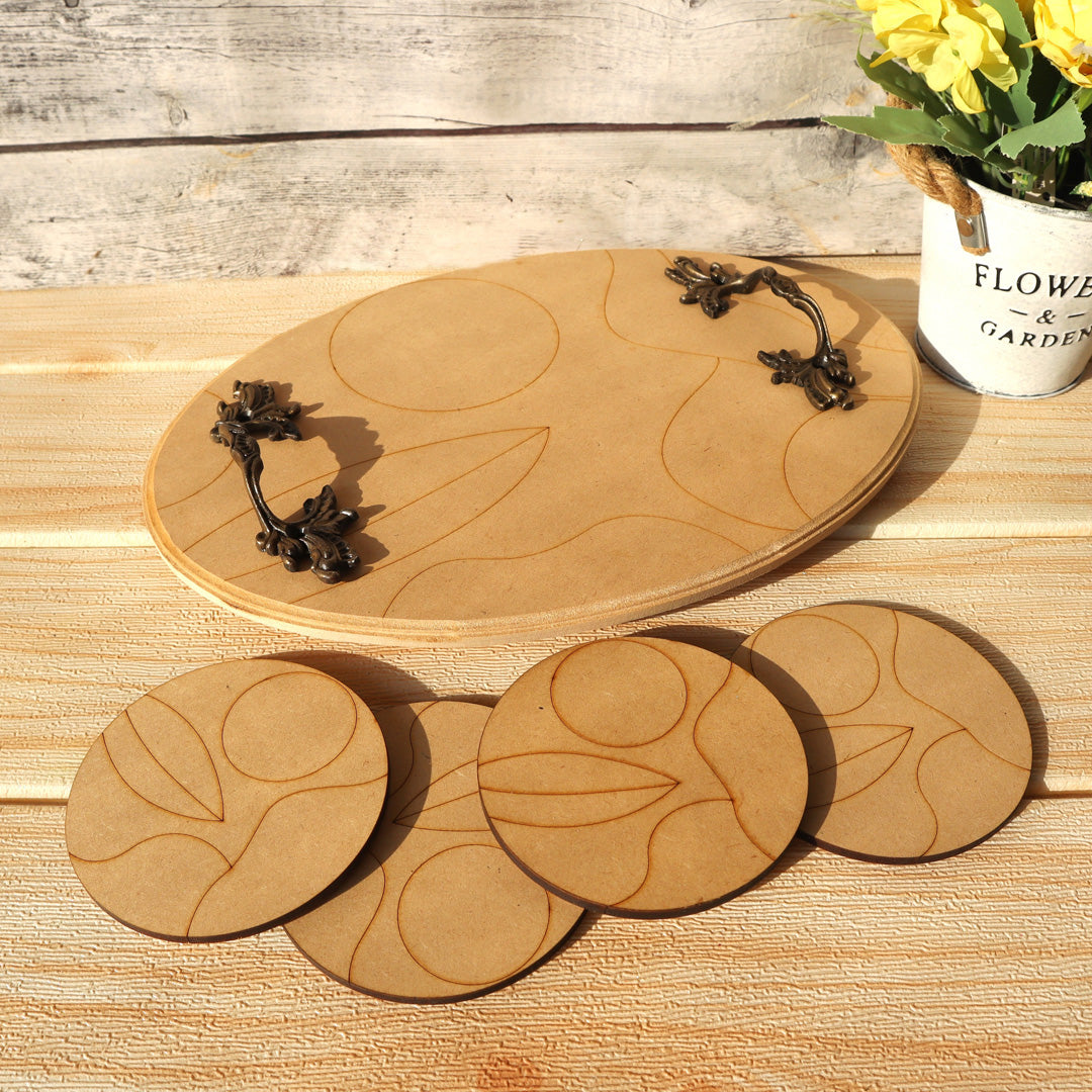 Premark Minimal Boho Art Oval Tray