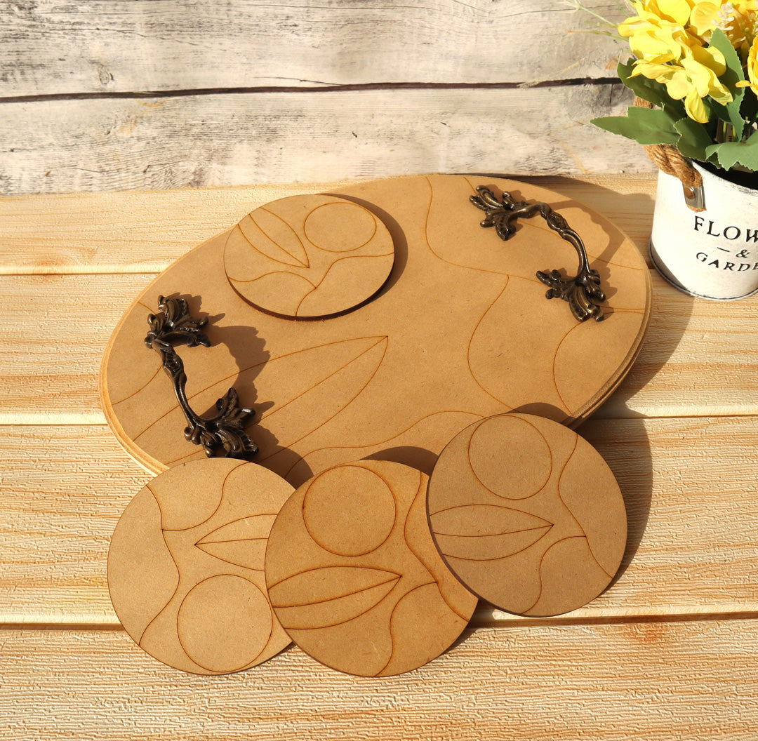 Premark Minimal Boho Art Oval Tray