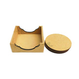 Circle Coasters With Box Stand