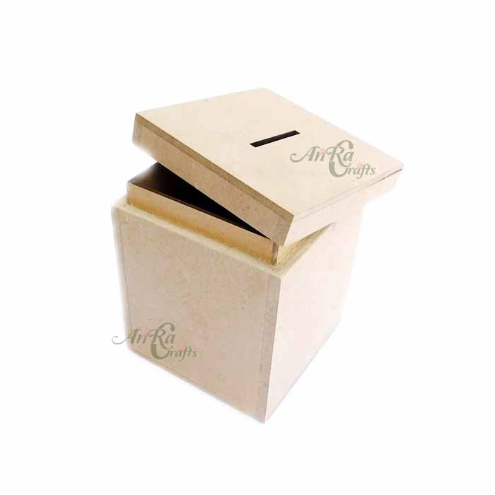 Mdf square piggy bank