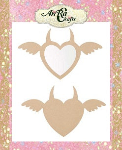 heart shape wooden cutouts