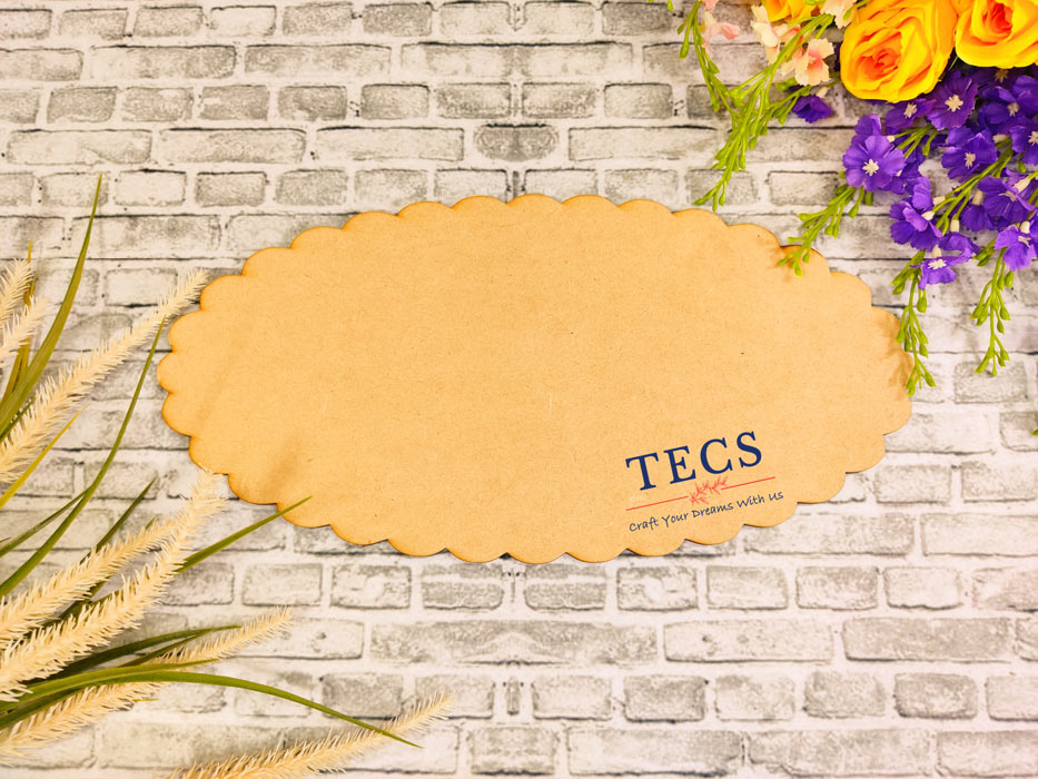 Scalloped Oval Plank Nameplate