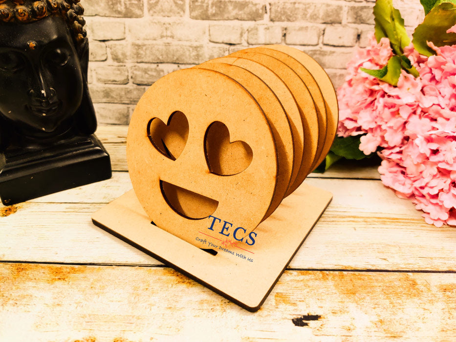 Smiley Coasters With Stand