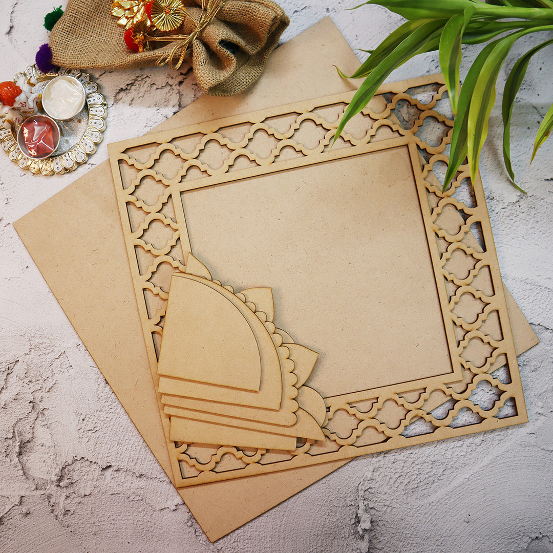 Square Layered Corner Pooja Thali Platter