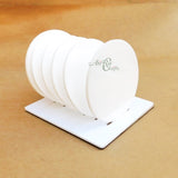 White Acrylic Coaster Set