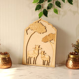 Pre Mark Jharokha Frame with Pichwai Cow and Calf Cutouts