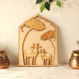 Pre Mark Jharokha Frame with Pichwai Cow and Calf Cutouts