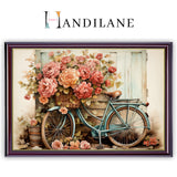 Bicycle With Floral Bunch Decoupage Paper