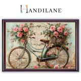 Vintage Bicycle with Roses Decoupage Paper