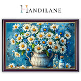 Blue And White Daisies Decoupage paper