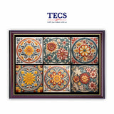 Ceramic Tiles Decoupage Paper Mandala