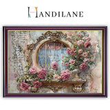 Vintage Floral Round Arch