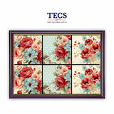 Polka Fleurs Coasters Tiles Decoupage Paper