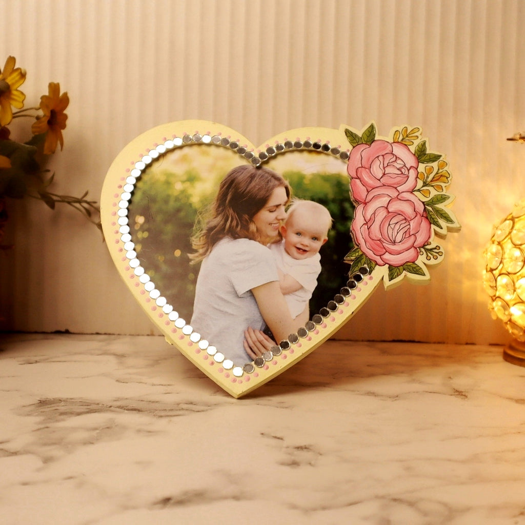 Heart Photo Frame with Pre marked Flowers