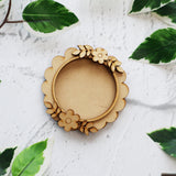 Floral Scalloped Photo Magnet