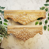 Natural Wood Cornice Shelf Nuvyam