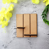 Miniature Wall Planked Fridge Magnet Pattern A