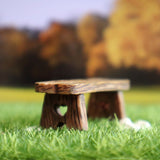 Miniature Wood Log Bench