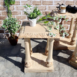 Wooden Hand Carved Vintage Table with Free Shipping
