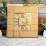 Square  Tiled Clock