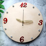 Marble Effect Acrylic Clock Numbers Red with Big Rhinestones