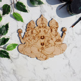 Shri Ganesha with Maa Shri Riddhi Siddhi Cutout Motif Pre Mark A