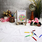 DIY Table Calendar with Coloring Book