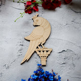 Folk Art Parrot Motif Pre Mark Cutout A