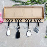 Tiles Key Holder With Wrought Iron Hooks Vareesha