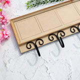 Tiles Key Holder With Wrought Iron Hooks Vareesha