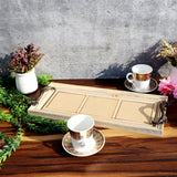 Natural Wood Border Tile Tray