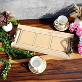 Natural Wood Border Tile Tray