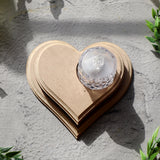 Hand Carved T Light Candle Holder Heart