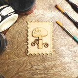 Stamped Mushroom Fridge Magnet